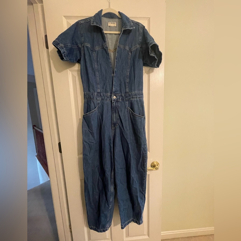 Free People Denim Jumpsuit